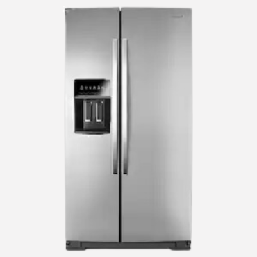 KitchenAid Refrigerador de dos puertas con profundidad de mostrador de 22.6 pies cúbicos con hielo y agua exterior y acabado PrintShield™