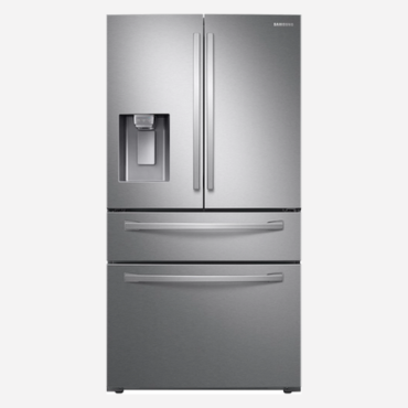Samsung 28 pies cúbicos. Refrigerador de 4 puertas con puertas francesas y cajón FlexZone™ en acero inoxidable