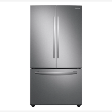 Samsung 28 pies cúbicos. Refrigerador de gran capacidad con puertas francesas de 3 puertas en acero inoxidable